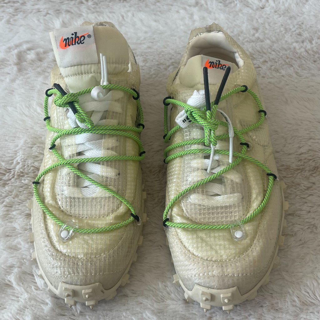 Off-White X Nike Waffle Racer Sp "Electric Green" Women's Sneakers Size 7.5